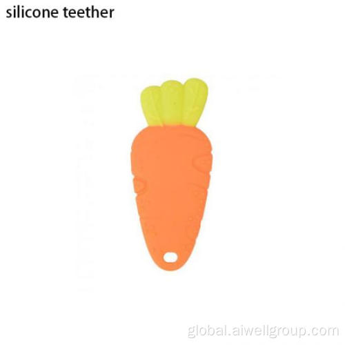 Silicone Baby Teether Mitten Baby Chew Toy BPA Free Silicone Carrot Teether Factory